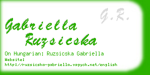 gabriella ruzsicska business card